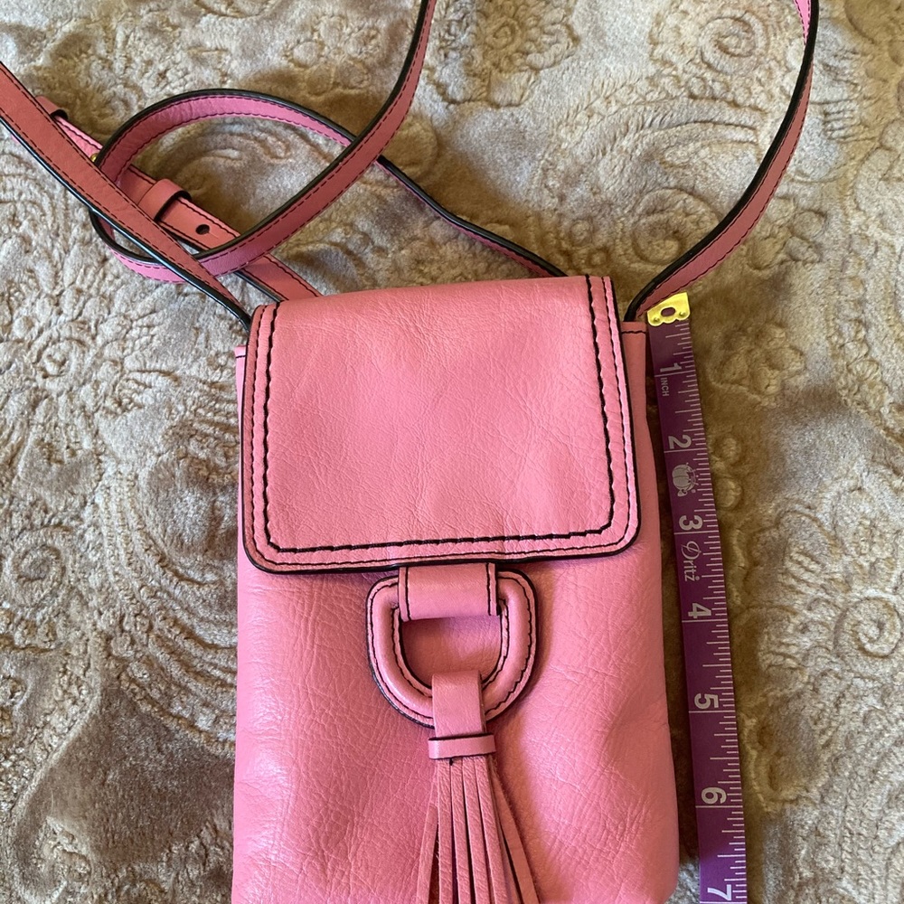 Pink fossil crossbody